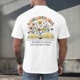 Abibliophobia Wildflower Reading Bookworm Book Reader Men's Back Print T-Shirt