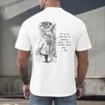 Alice Adventures Wonderland Vintage Book Quote Lewis Carrol Men's Back Print T-Shirt