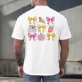 Apple Coquette Bow Books First Day Of School Back To School Men's Back Print T-Shirt