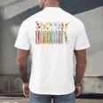 Applied Behavior Analysis Book Wildflower ABA RBT Therapist Premium Tri-Blend Men's Back Print T-Shirt