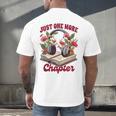 Audiobook Lover Bookish Headphones Just One More Chapter Men's Back Print T-Shirt