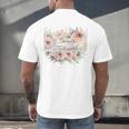 Barely Tolerable Book Floral Bookworm Lover Bookish Premium Men's Back Print T-Shirt