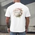 Barely Tolerable Book Lover Bookish Floral Bookworm Men's Back Print T-Shirt