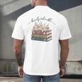 Barely Tolerable Book Lover Floral Quote Pride And Prejudice Men's Back Print T-Shirt