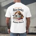 Basset Hound Dog Breed I Just Want To Read Books And Pet My Men's Back Print T-Shirt