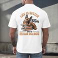 Belgian Malinois Dog Breed Life Is Better With Books And a Men Women Kids Men's Back Print T-Shirt