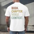 Book Chapter Verse Christian Bible Reformed Theology Men's Back Print T-Shirt Book Chapter Verse Christian Bible Reformed Theology Men's Back Print T-Shirt