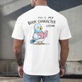 This Is My Book Character Costume I Pigeon Reading Tee Men's Back Print T-Shirt This Is My Book Character Costume I Pigeon Reading Tee Men's Back Print T-Shirt
