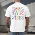 Book Fair Vibes Groovy Retro Reading Men's Back Print T-Shirt