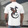 Book Lover Bookworm Reading Books Dragon Men's Back Print T-Shirt