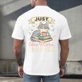Book Lover Cute Cat Coffee Just 1 More Chapter Cozy Reading Men's Back Print T-Shirt Book Lover Cute Cat Coffee Just 1 More Chapter Cozy Reading Men's Back Print T-Shirt