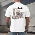 Book Lovers Bookworm Book Nerd I'm Ok Teacher School Men's Back Print T-Shirt Book Lovers Bookworm Book Nerd I'm Ok Teacher School Men's Back Print T-Shirt