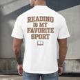 Book Lovers Reading For Teachers Students Librarians Men's Back Print T-Shirt Book Lovers Reading For Teachers Students Librarians Men's Back Print T-Shirt