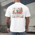 Book Lovers Winter Sleighing Through Stories Tee Premium Tri-Blend Men's Back Print T-Shirt