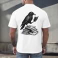 Book Raven Vintage Dark Academia Literature Reading Men's Back Print T-Shirt Book Raven Vintage Dark Academia Literature Reading Men's Back Print T-Shirt