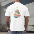 All Booked For Christmas Book Christmas Book Lover Librarian Men's Back Print T-Shirt