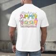 All Booked For Summer Reading Beach Floral Bookish Book Girl Men's Back Print T-Shirt