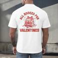 All Booked For Valentines Bow Heart Book Lover Valentine Day Men's Back Print T-Shirt