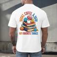 Books Coffee & Yarn Lover My Favorite Things Men's Back Print T-Shirt