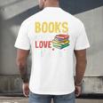 Books Are My Love Language Stack Men's Back Print T-Shirt Books Are My Love Language Stack Men's Back Print T-Shirt