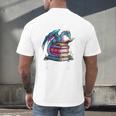 Bookworm Please I'm A Book Dragon Blue Dragon Men's Back Print T-Shirt Bookworm Please I'm A Book Dragon Blue Dragon Men's Back Print T-Shirt