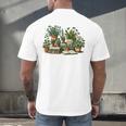 Botanical Garden Plants With Books Men's Back Print T-Shirt Botanical Garden Plants With Books Men's Back Print T-Shirt