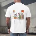 Carve Out Time To Read Halloween Ghost Books Raglan Baseball Tee Men's Back Print T-Shirt