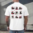 Cat Reading Books Lover Christmas Cat Lover Xmas Men's Back Print T-Shirt