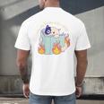 Cat Reading a Romance BookI Like My Books Extra Spicy Men's Back Print T-Shirt