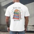 Cats Books Lover Men Women Men's Back Print T-Shirt Cats Books Lover Men Women Men's Back Print T-Shirt