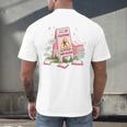 Caution Slippery When Reading Book Reader Men's Back Print T-Shirt