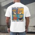 Cheetah Love Reading And Cheetahs Kids Bookworm Men's Back Print T-Shirt Cheetah Love Reading And Cheetahs Kids Bookworm Men's Back Print T-Shirt