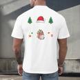 Christmas Tee Most Likely To Read A Book On Christmas Men's Back Print T-Shirt