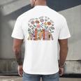I Closed My Book To Be Here Floral Bookworm Reading Men's Back Print T-Shirt