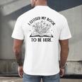 I Closed My Book To Be Here Book Lover Floral Reading Woman Men's Back Print T-Shirt