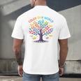 Color Our World Summer Reading Program 2025 Trippy Book Tree Men's Back Print T-Shirt