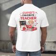 Cupid's Favorite Math Teacher Valentine Reading Book Women Men's Back Print T-Shirt Cupid's Favorite Math Teacher Valentine Reading Book Women Men's Back Print T-Shirt
