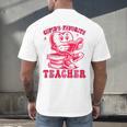 Cupid's Favorite Teacher Valentines Day Heart Book Lover Men's Back Print T-Shirt