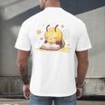 Cute Bee Reading Book Teacher Student Reader Graphic For Men Women Kids Men's Back Print T-Shirt Cute Bee Reading Book Teacher Student Reader Graphic For Men Women Kids Men's Back Print T-Shirt