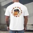 Cute Cat Fall In Love With Reading Book Cat Lover Librarian Men's Back Print T-Shirt Cute Cat Fall In Love With Reading Book Cat Lover Librarian Men's Back Print T-Shirt