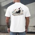 Cute Cat Flower Garden Book Kitty Reading Floral Men Women Girls Kids Men's Back Print T-Shirt