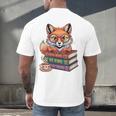 Cute Nerdy Fox Read Books Be Kind Stay Weird Book Club Premium Tri-Blend Men's Back Print T-Shirt