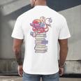 Cute Octopus Bookworm Fun Reading Tee For Book Lovers Men's Back Print T-Shirt