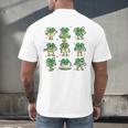 Cute Shamrock Reading Books St Patrick's Day Teacher Reading Men's Back Print T-Shirt Cute Shamrock Reading Books St Patrick's Day Teacher Reading Men's Back Print T-Shirt