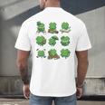 Cute Shamrock Reading St Patricks Day Teacher Book Lovers Men's Back Print T-Shirt Cute Shamrock Reading St Patricks Day Teacher Book Lovers Men's Back Print T-Shirt