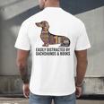 Dachshund Dog Dachshund Decor Books Nerds Dachshund Men's Back Print T-Shirt