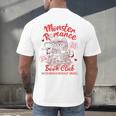 Dark Romance Reader Reading Monster Romance Book Club Men's Back Print T-Shirt