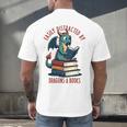 Dark Romance Romantasy Easily Distracted By Dragons & Books Men's Back Print T-Shirt Dark Romance Romantasy Easily Distracted By Dragons & Books Men's Back Print T-Shirt