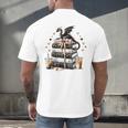 Dragon Hoard Of Books Reading Lover Cute Art Men's Back Print T-Shirt