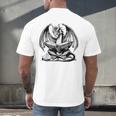 Dragon Reading Book Bookworm Books Dragon Lover Learning Men's Back Print T-Shirt Dragon Reading Book Bookworm Books Dragon Lover Learning Men's Back Print T-Shirt